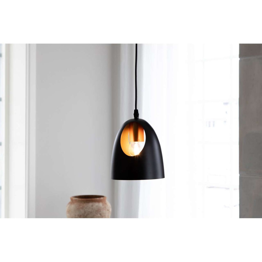 Elda Taklampa D160*H170 Svart / Koppar