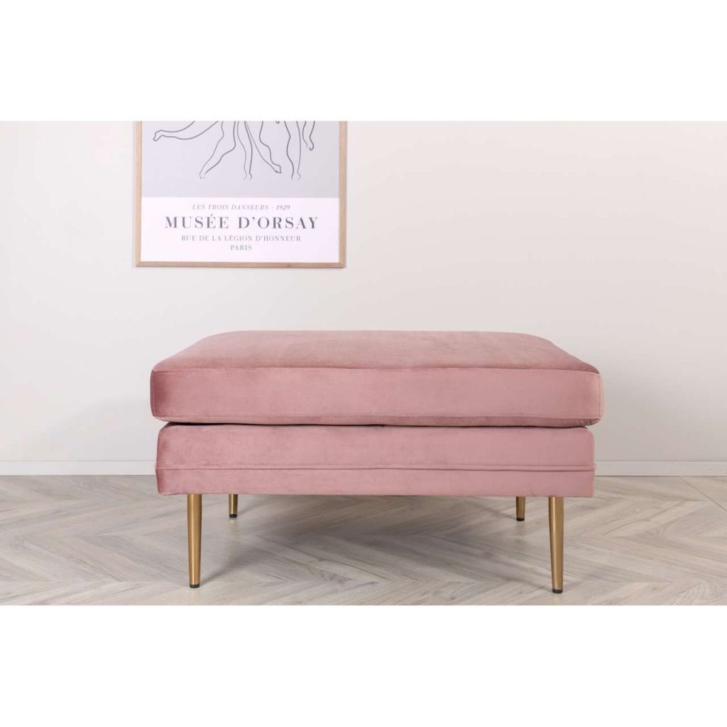 Boom Sittpuff - Mässing / Rosa Sammet