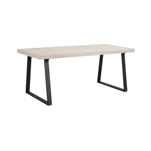 Brooklyn matbord 170x95 vitpigm ek/U-ben svart met