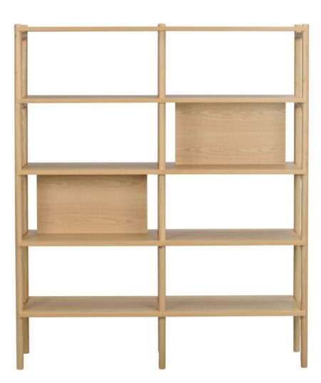 Holton bokhylla hög 140x166cm ek – Dina Möbler