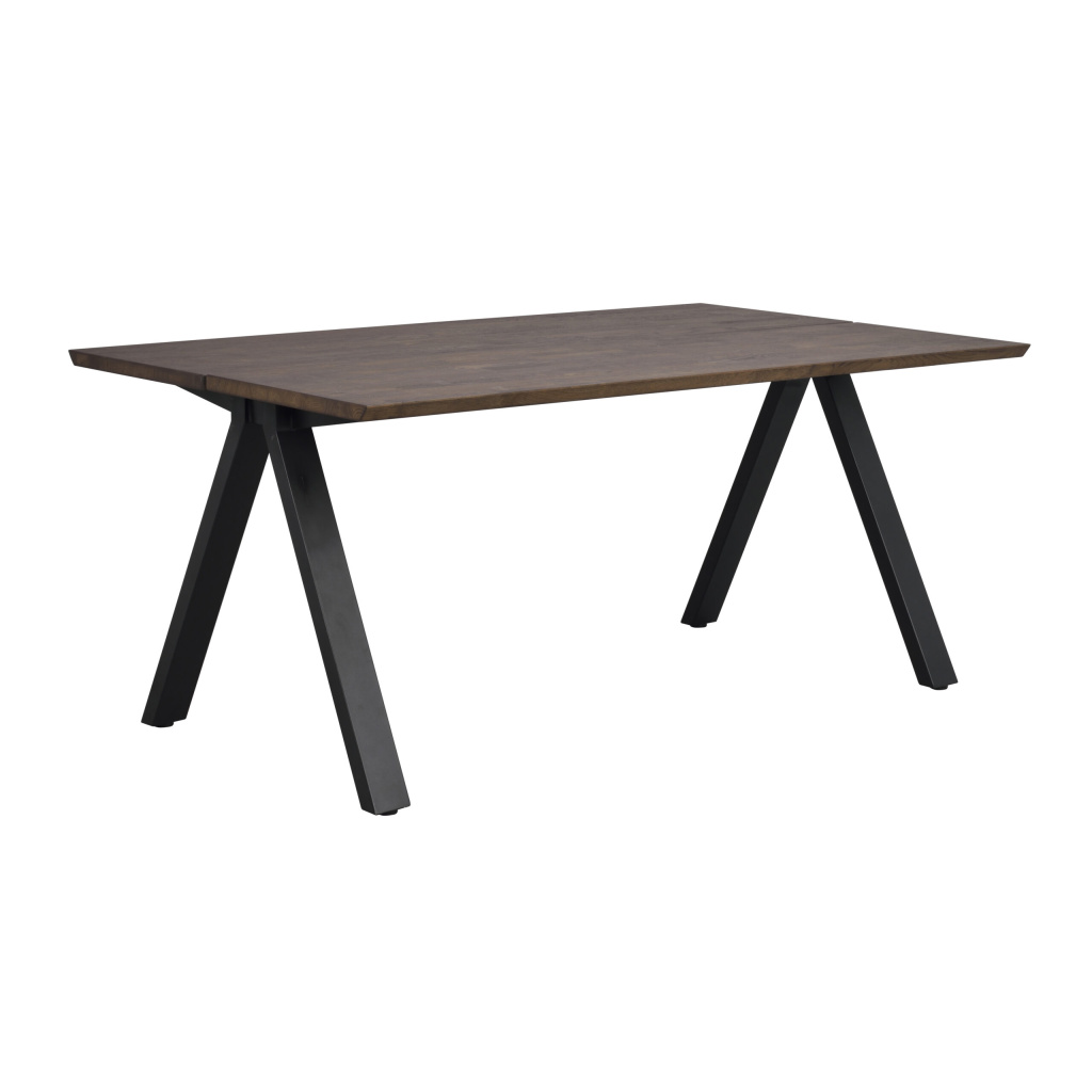 Carradale matbord 170 brun ek/V-ben svart metall