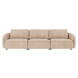 Norris soffa 4-sits ljusbeige tyg Anna