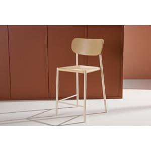 Polly Bar Chair Backrest - Vitwash / Natur Rope