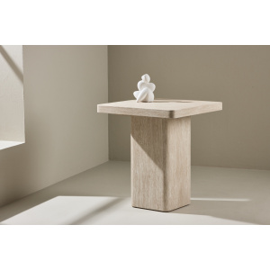Qvart Sofa Table 50x50x56 cm - Travertinelook