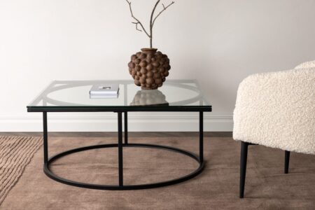 Skanör Soffbord 90 x 90 Black – Dina Möbler