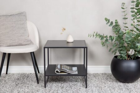Staal Sidobord 50 x 50 Black – Dina Möbler
