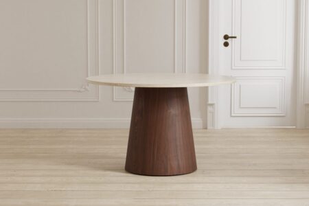 Lanzo Runda Matbord Ø120 Beige – Dina Möbler