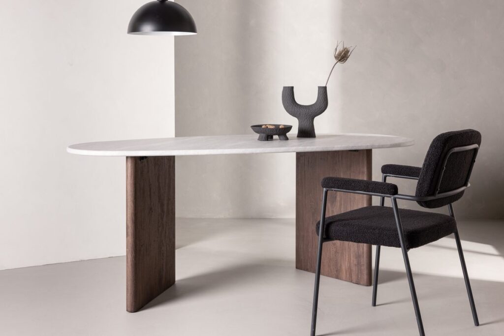 Grönvik Ovala Matbord 180 x 90 Light Grey