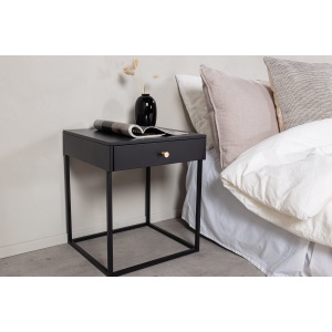 Bakal Sängbord 43 x 43 Black – Dina Möbler