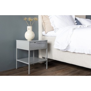 Sacramento Sängbord 40x40 Light Grey – Dina Möbler