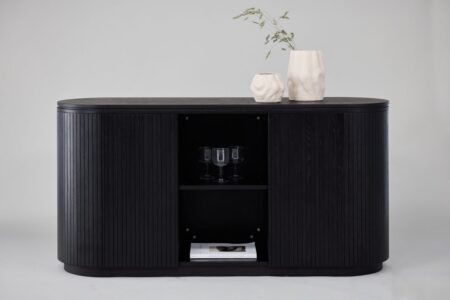 Fjällbacka Skåp 48 x 80 x 160 Black – Dina Möbler