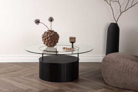 Bovall Soffbord ⌀90 Black – Dina Möbler