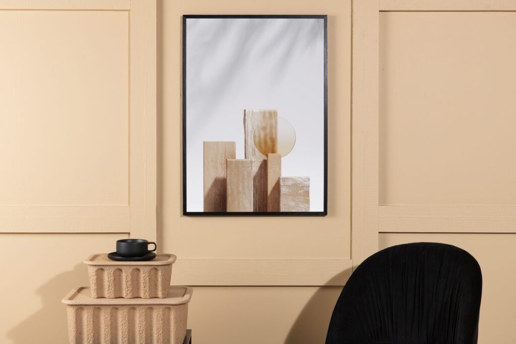 Wooden Blocks Posters Beige