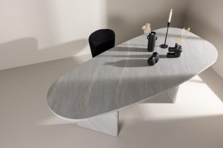 Grönvik Ovala Matbord 220 x 100 White – Dina Möbler