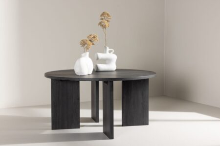 Askerön Soffbord ⌀80 Black – Dina Möbler