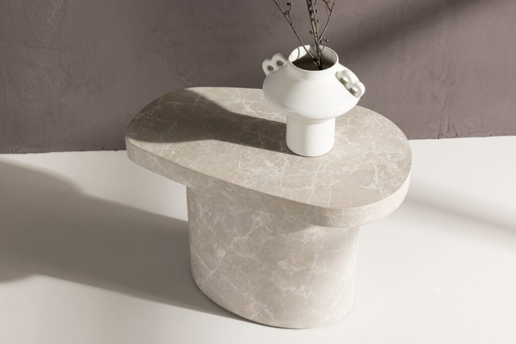 Båstad Sidobord 50 x 30 Light Grey