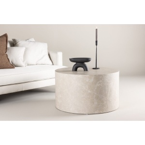 York Soffbord ⌀80 Beige – Dina Möbler