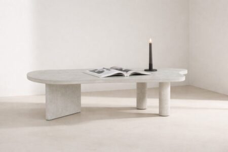 Polle Soffbord 160 x 60 Light Grey – Dina Möbler
