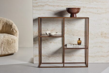 Staal Hyllor 26 x 81 x 80 Walnut – Dina Möbler