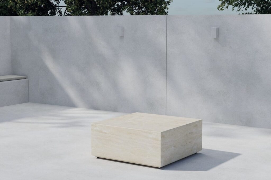 Lissabon Sidobord 80 x 80 x 35 Beige